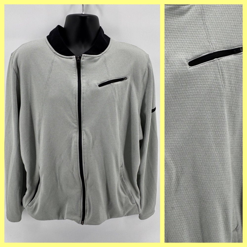 Nike Hyper Elite Basketball Jacket Mens Medium Grey Black Dri-FIT Full Zip